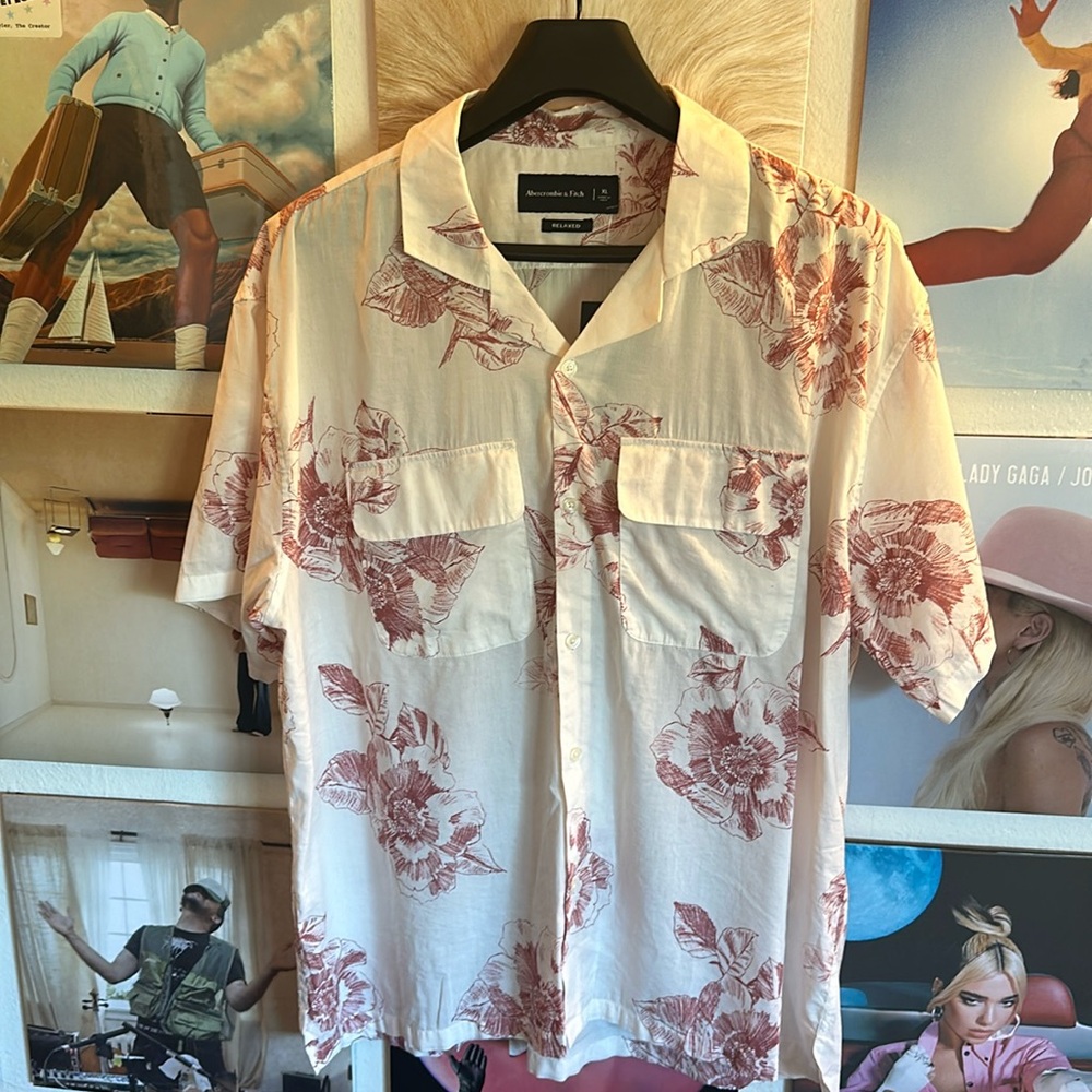 NWT Abercrombie Camp Collar Shirt